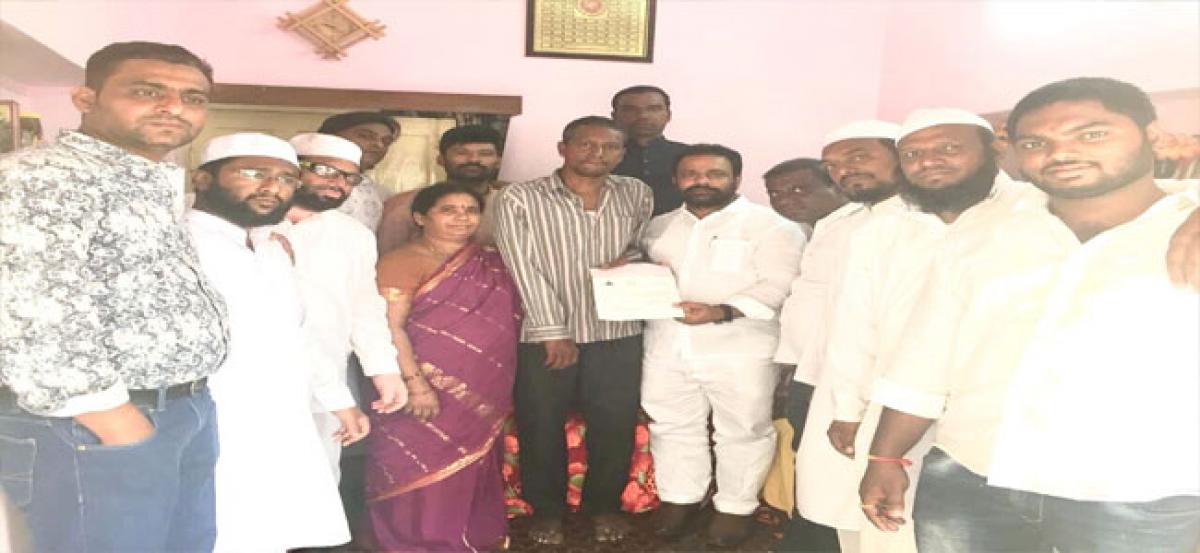 CMRF cheque handed over to beneficiary