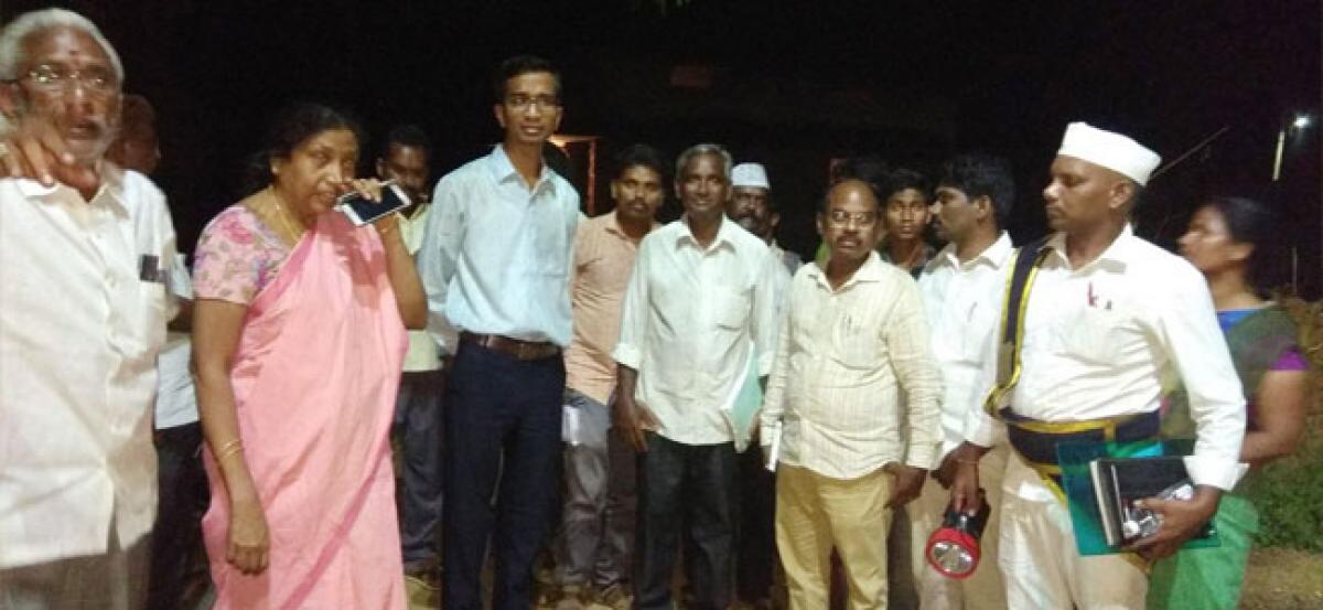 Sub-Collector visits Yanadi Colony