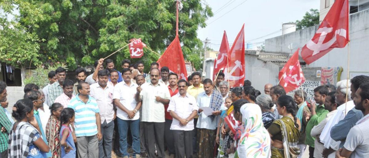 CPM demands allotment of 2BHK houses to poor in Khammam