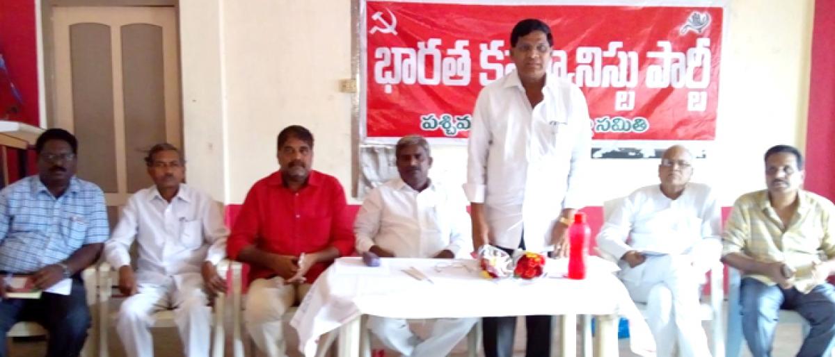 CPI to stage dharnas at mandal headquarters