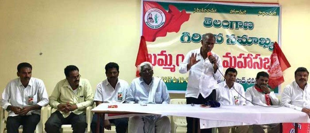 CPI bats for tribals, seeks land pattas