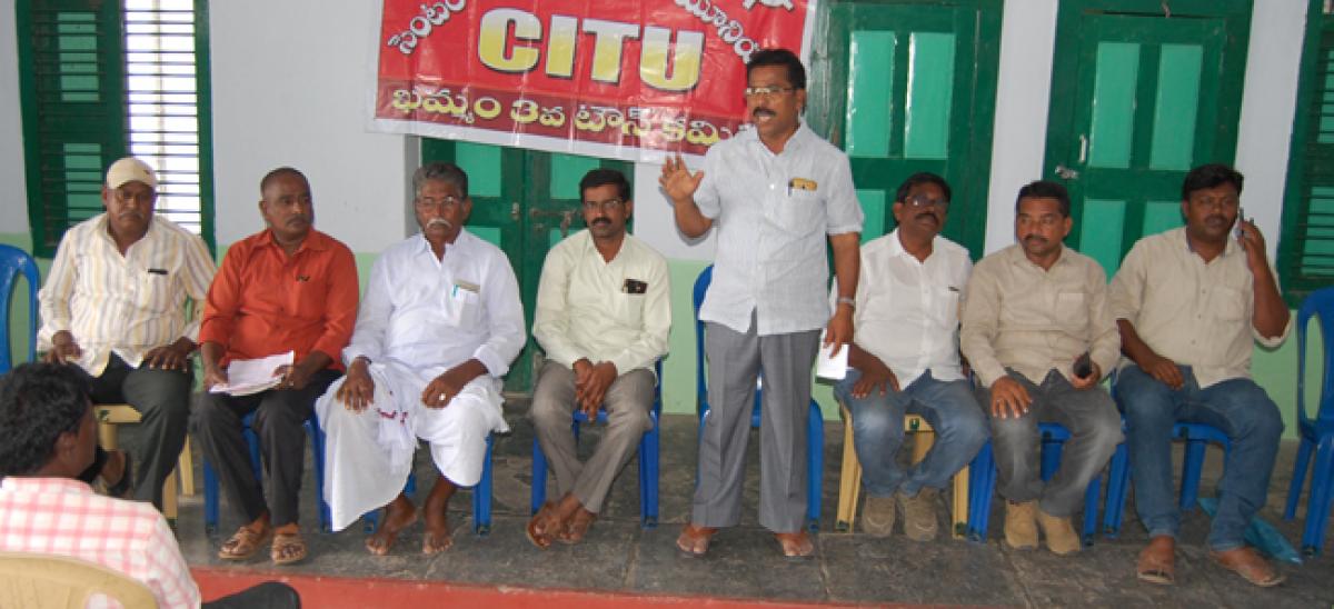 CITU, AIAWU, AIKS to stage Jail Bharo on August 9 in Khammam