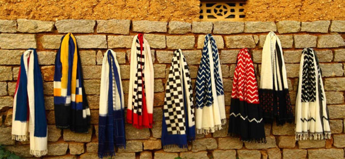 Showcasing of hand-woven products