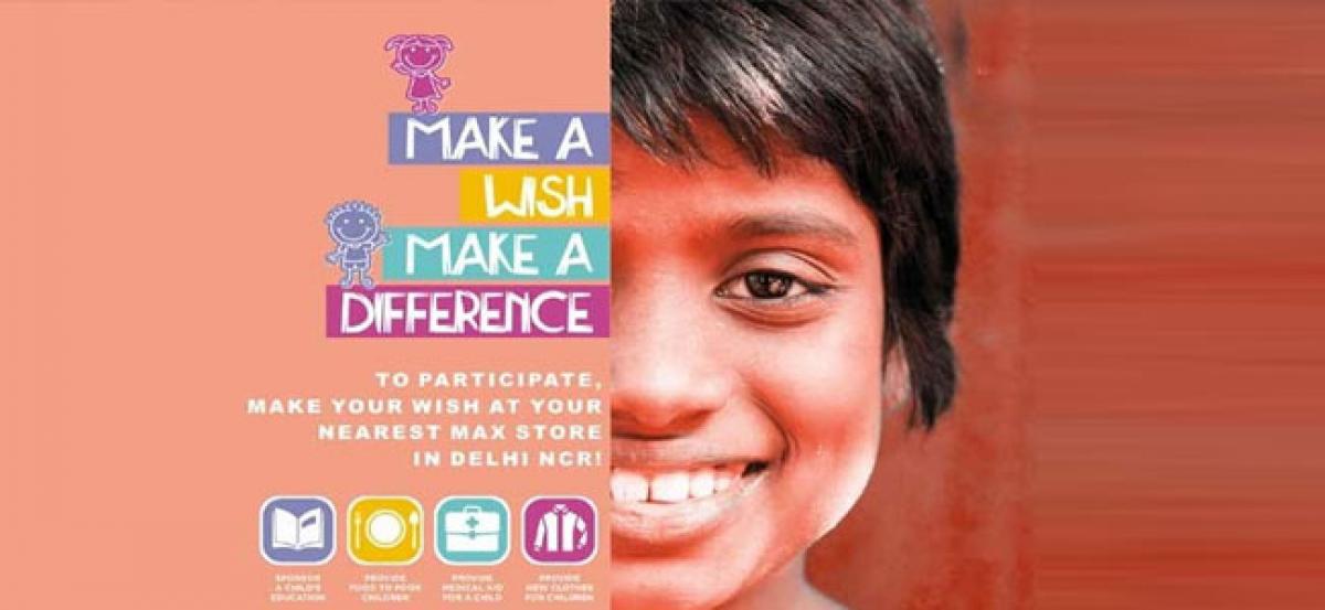 Max Fashion launches its festive CSR campaign - make a wish make a difference