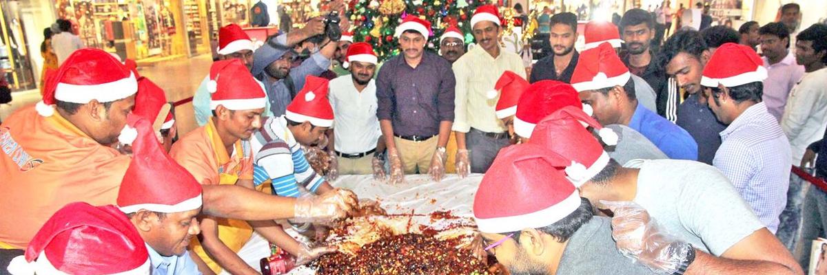 Christmas cake mixing held