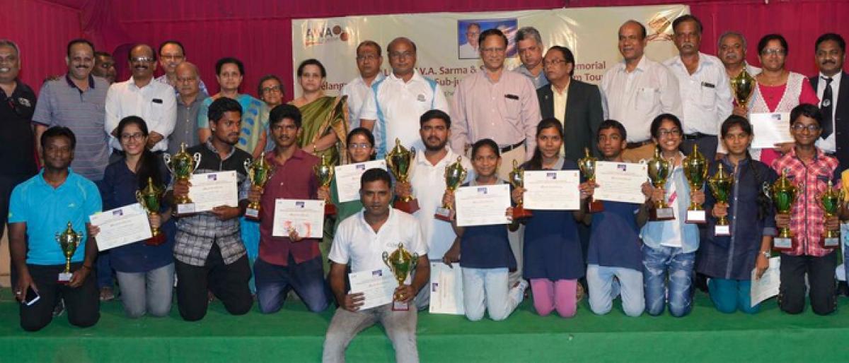 Srinivas, Padmaja carrom champs