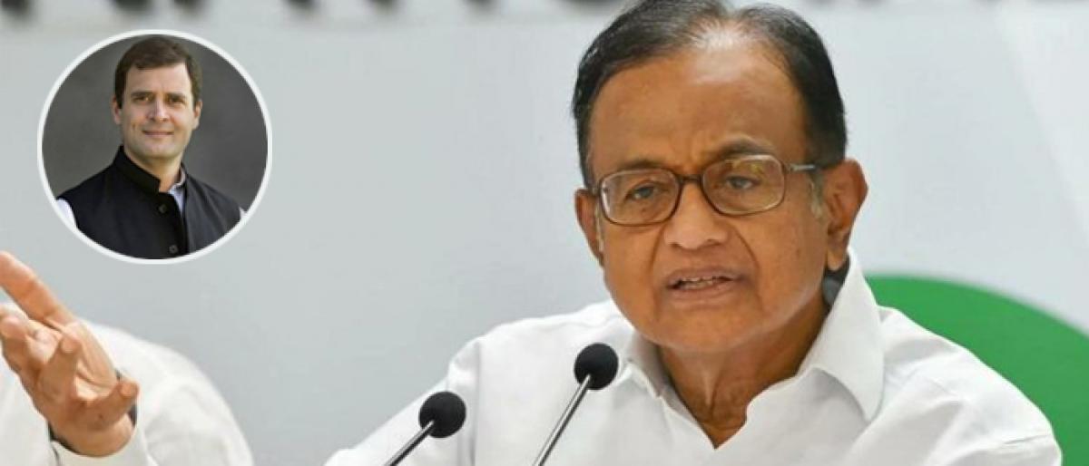 Congress has not said Rahul is its PM candidate says Congress leader P Chidambaram