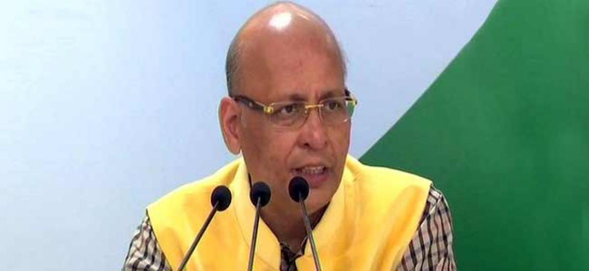 Abhishek Singhvi questions sudden arrest of Karti Chidambaram