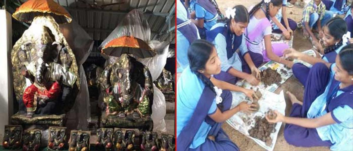 Demand for clay Ganesh idols goes up