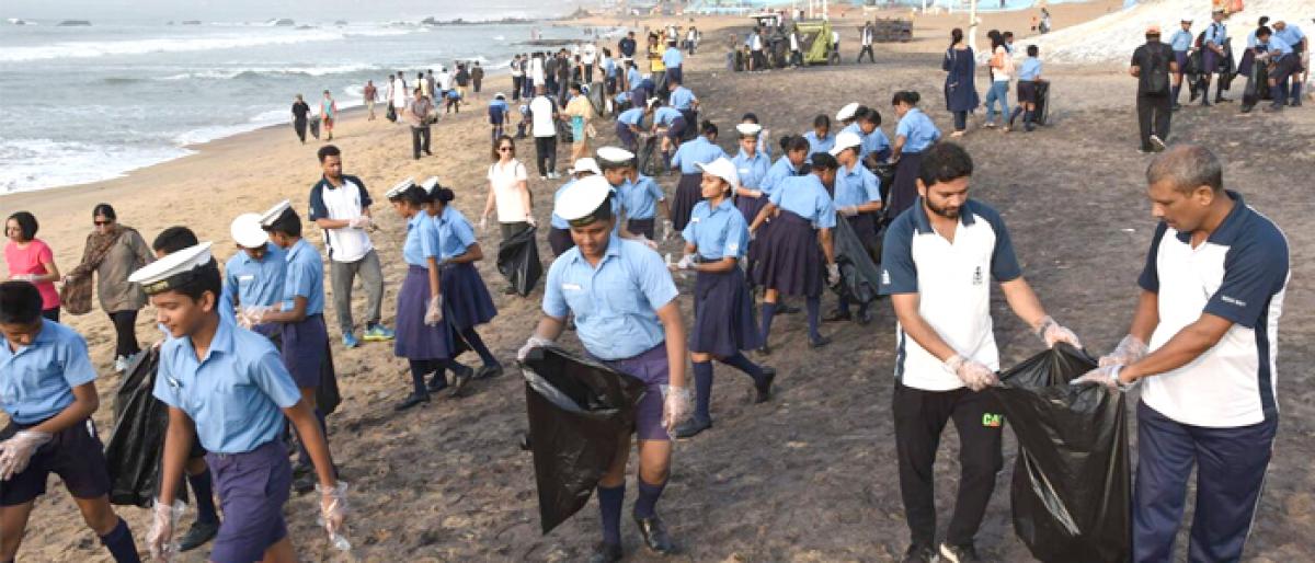 33rd International Coastal Cleanup Day observed in Visakhapatnam