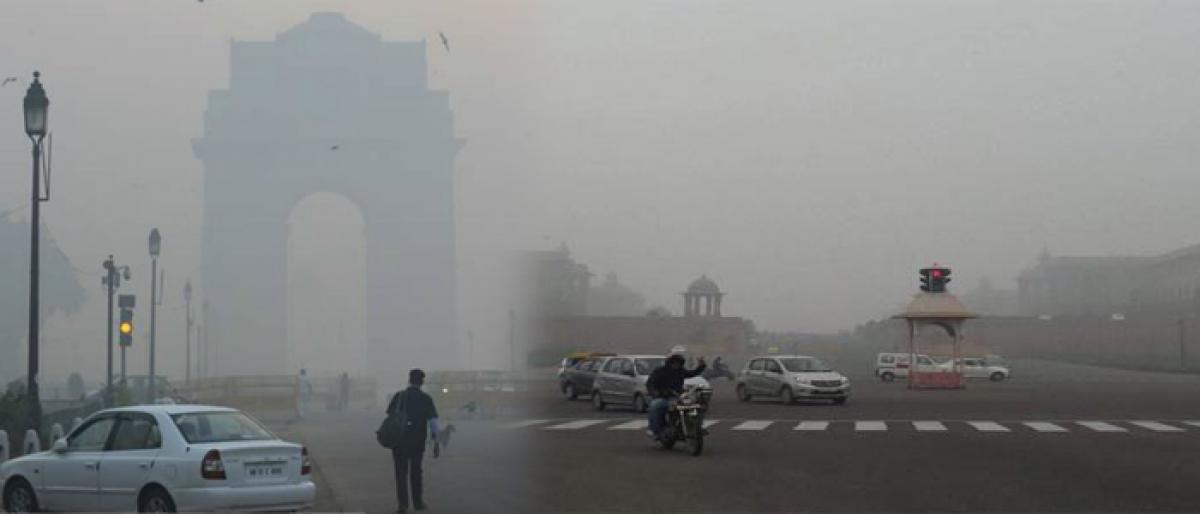 Cool, misty morning in Delhi