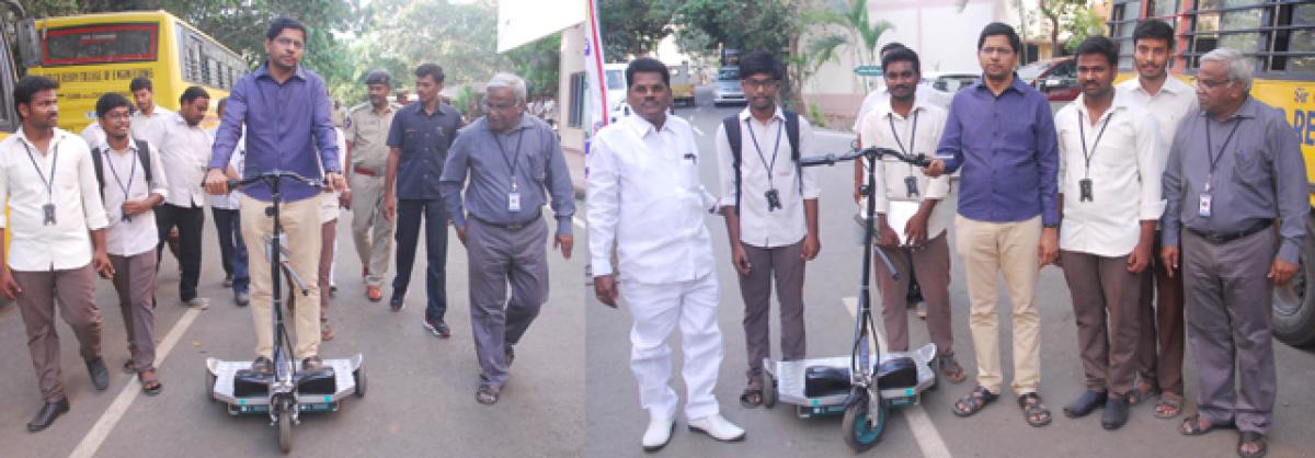 Solar powered segway for physically challenged