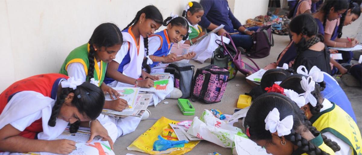 Painting contest, art expo for children organised in vijayawada