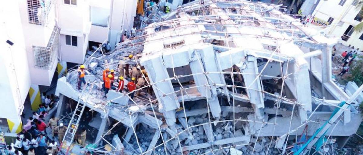 Building Under Construction Collapses