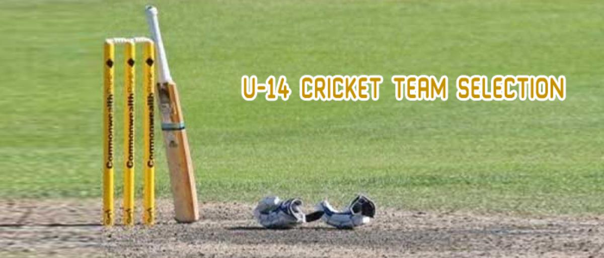 U-14 cricket team selection tomorrow at Dr Gokaraju Laila Gangaraju Andhra Cricket Academy cricket grounds, Mulapadu