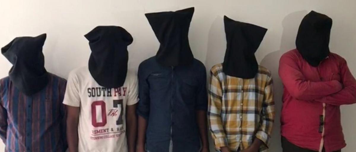 Five of a robber gang arrested