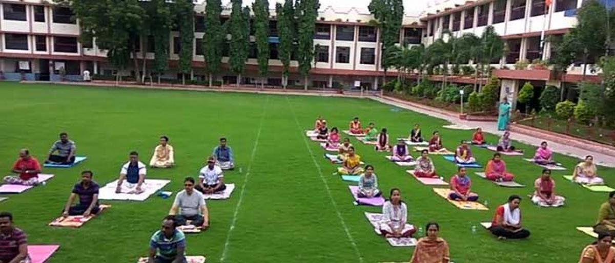 Three-day yoga camp for parents at dav