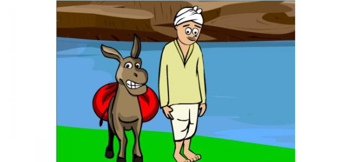 The Donkey and the Washerman