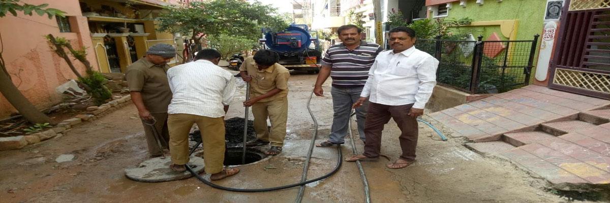 Drainage issue solved at Papireddy Nagar
