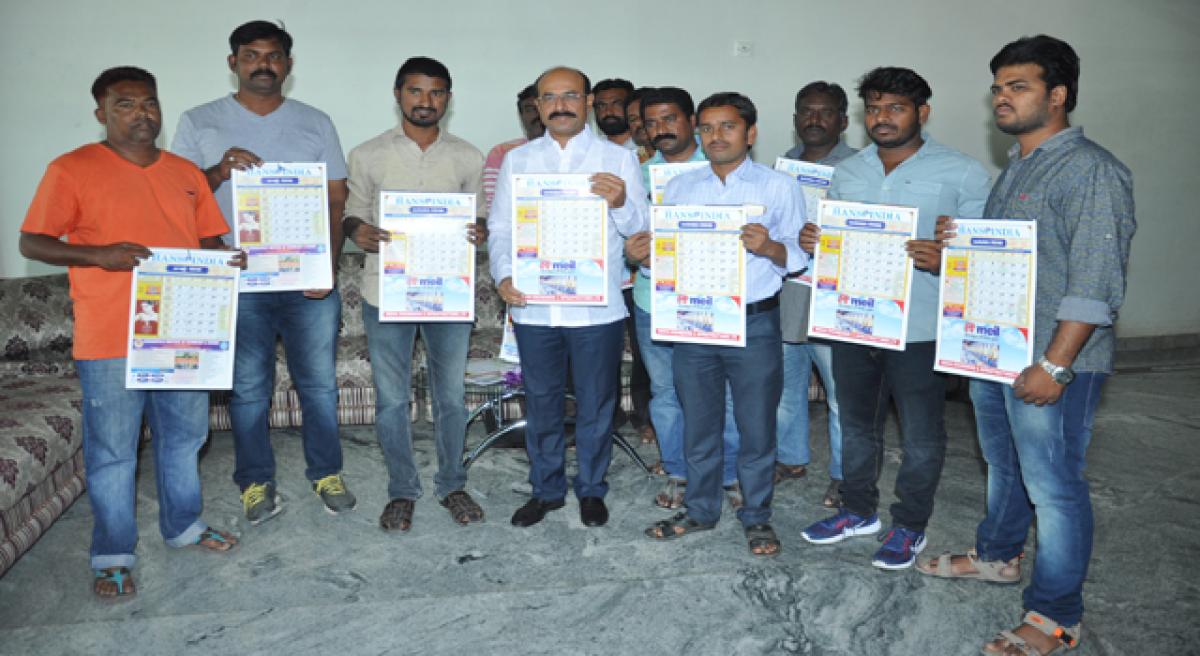 MLA SV Mohan Reddy releases The Hans India calendar