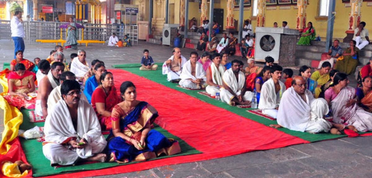Nithya Kalayanam conducted at Lord Rama temple