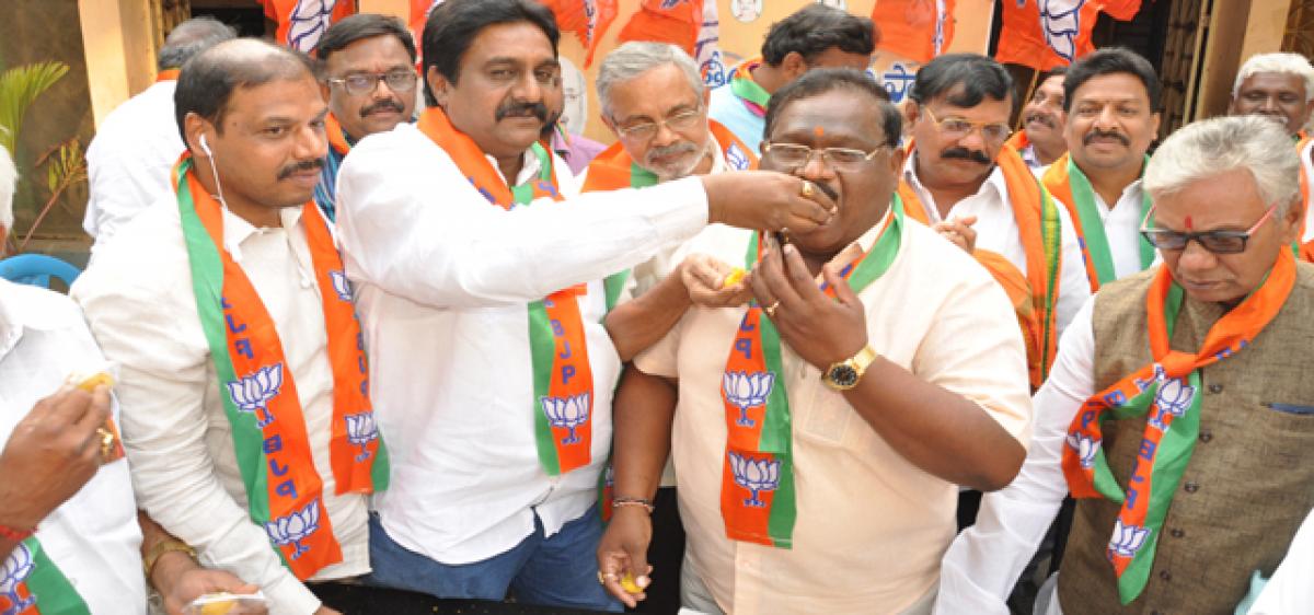 BJP cadre takes out victory rally