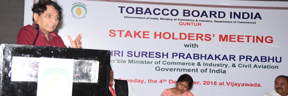 Interests of tobacco farmers will be protected: Union Minister Suresh Prabhu