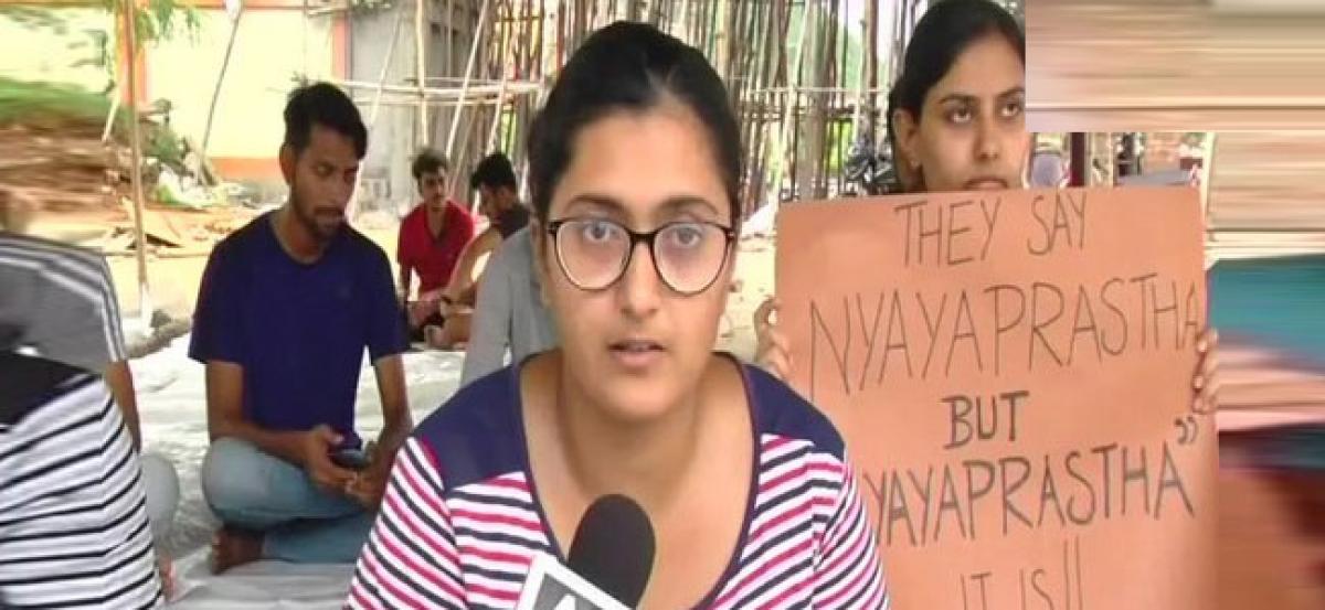 Ousted from campus, DSNLU students continue protest