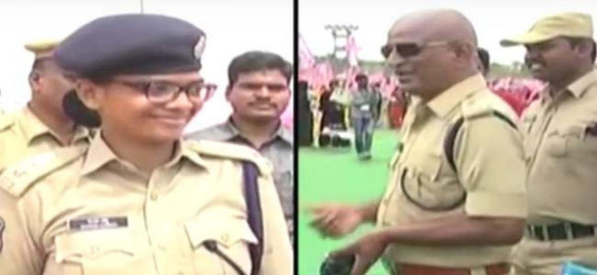 Pragati Nivedana Sabha: Proud moment for DCP father to salute his SP daughter