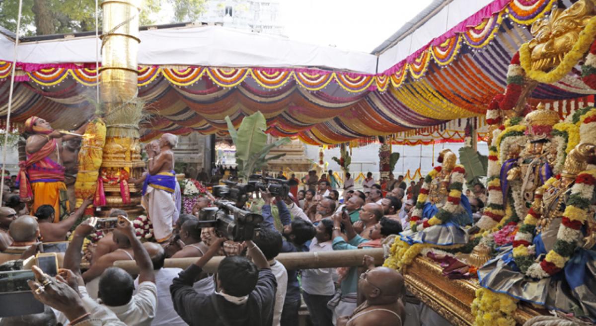 Brahmotasavams begin at Srinivasa Mangapuram 