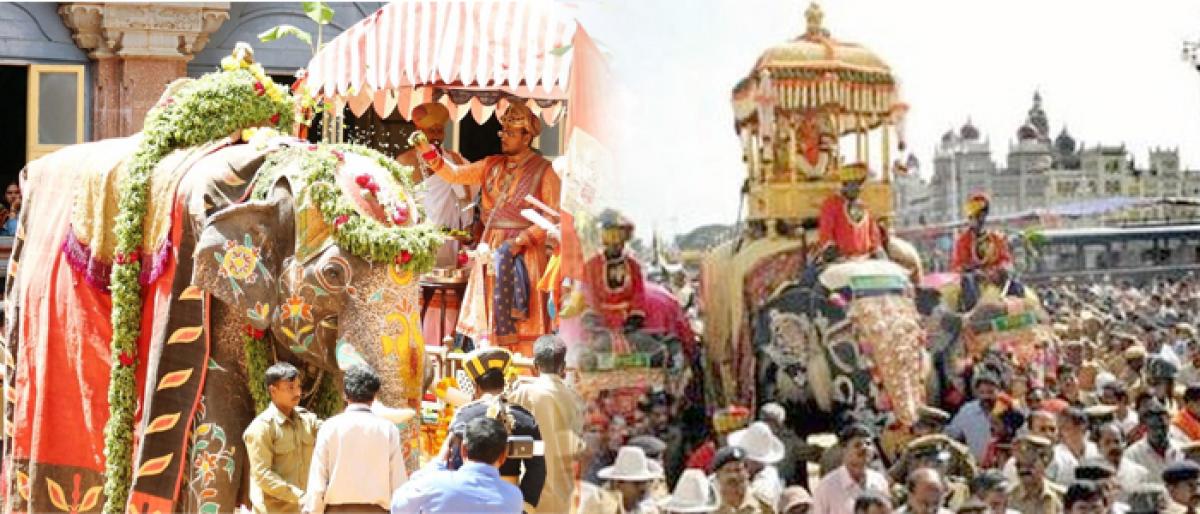 Dasara celebrations come to an end with Jamboo Savari procession.