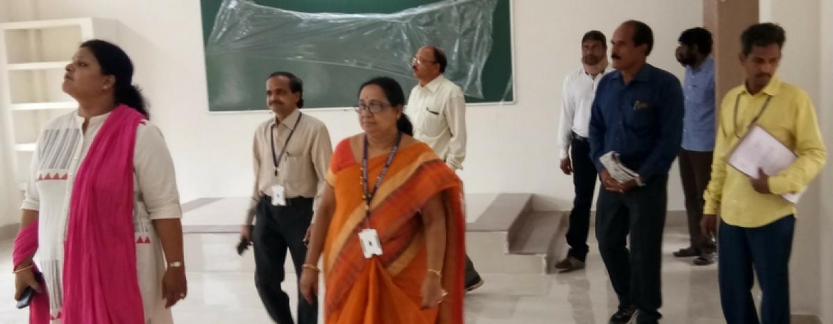 RUSA officials inspect works at govt college