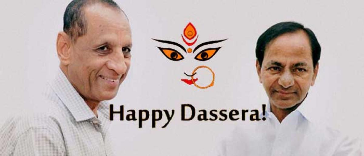 Governor, KCR extend Dasara greetings