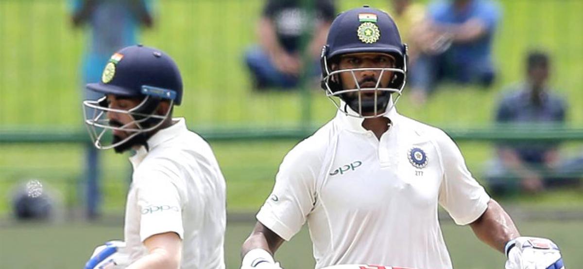 Third Test: Dhawans ton takes India to 235/3 at tea vs Sri Lanka