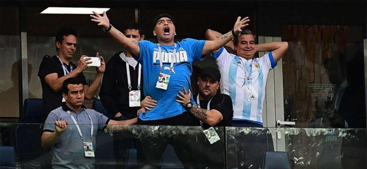 Watch: Diego Maradona goes bonkers during Argentinas win vs Nigeria, requires medical assistance