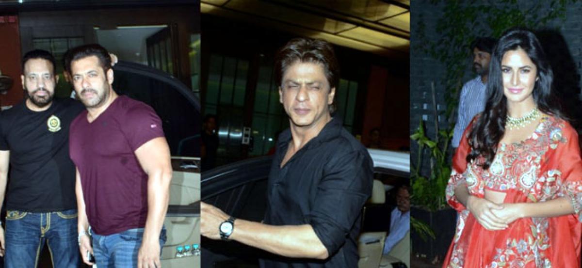 Salman, SRK, Riteish attend Arpitas Diwali bash