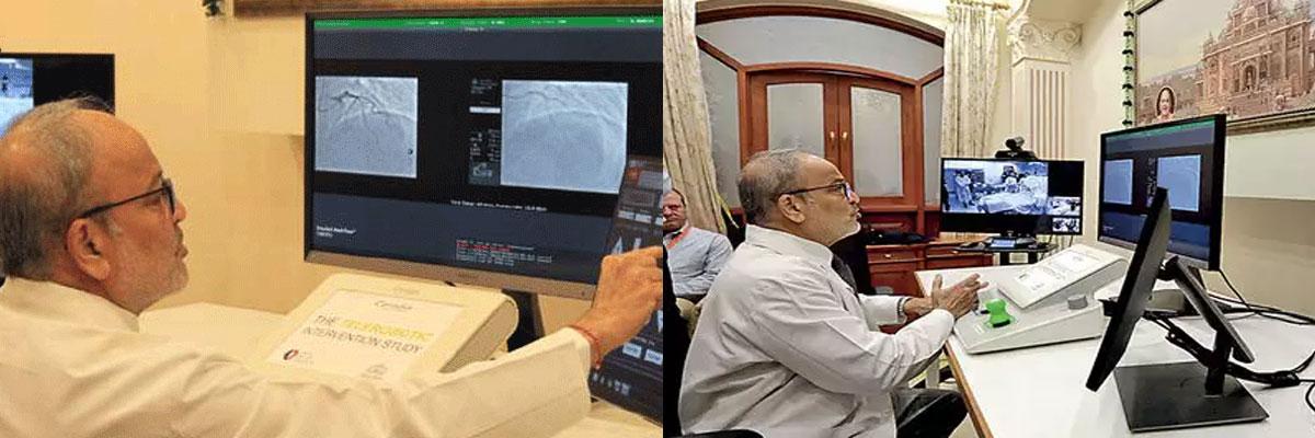 History made, Some 32Km away  Doctor performs Angioplasty