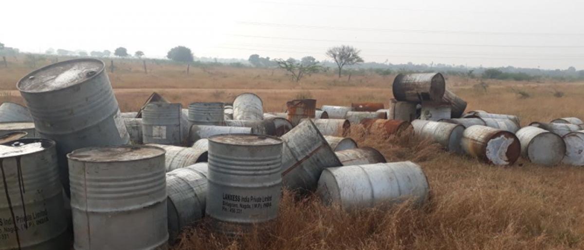 Three arrested for dumping chemical drums