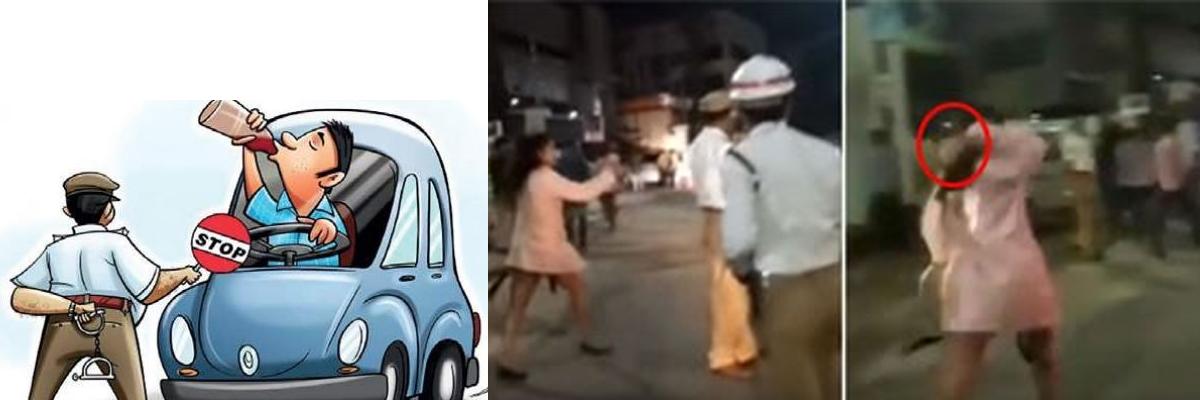 3 women caught for drunk driving in Hyderabad