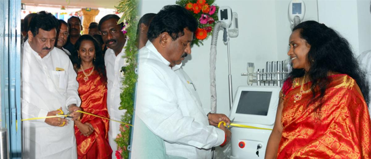 Deputy CM N Chinarajappa inaugurates skin clinic in vijayawada