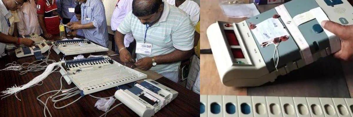 Technical glitches in EVMs troubling voters to wait for hours in long queues in Greater Hyderabad polling stations