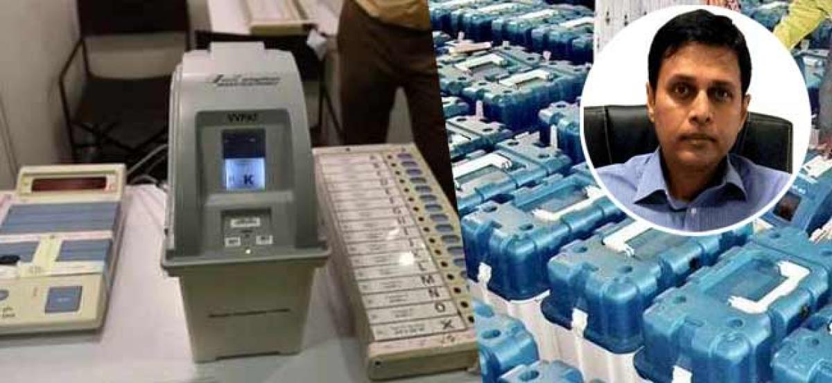 Telangana polls: VVPAT, EVMs reach districts