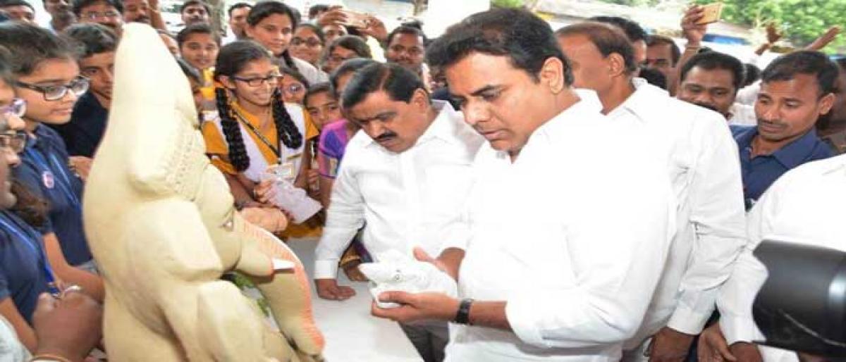 KTR: Go for eco-friendly idols