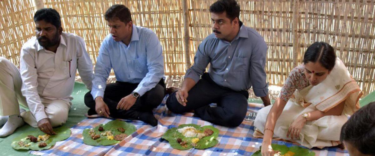 Ethnic food greets district officials