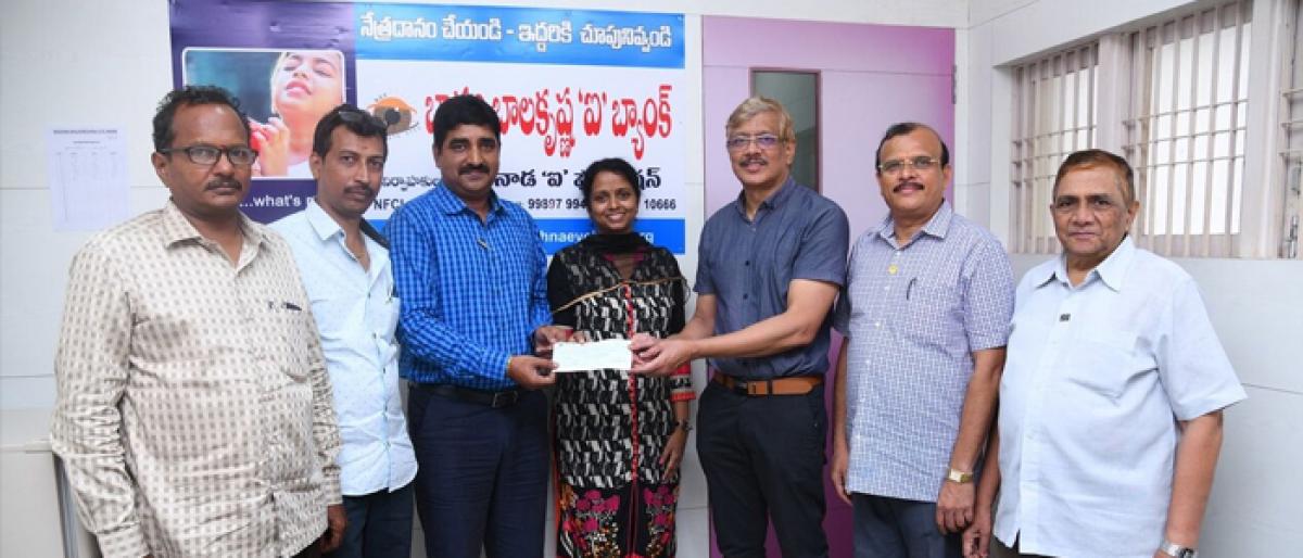 Eye Bank gets Rs. 50,000 Donation