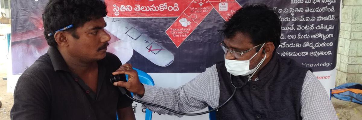 Free health camp organised in Vijayawada