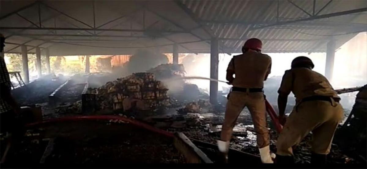 Jaggery kiosk gutted