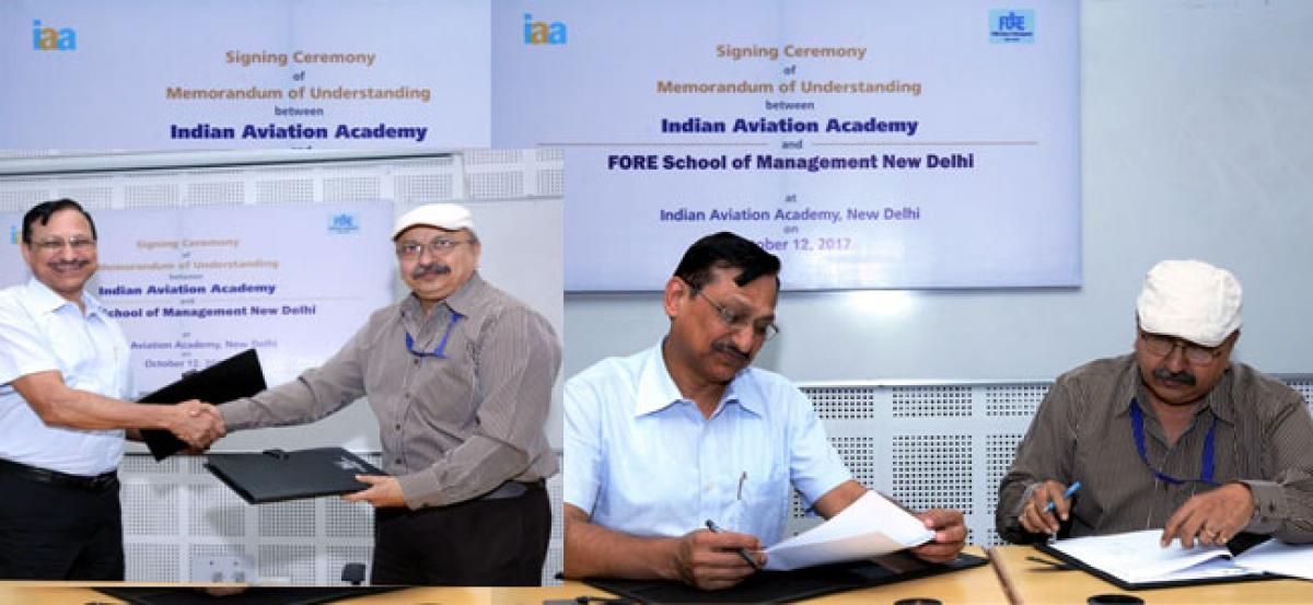 FORE School signs MOU with Indian Aviation Academy for conducting  Management Development Programs