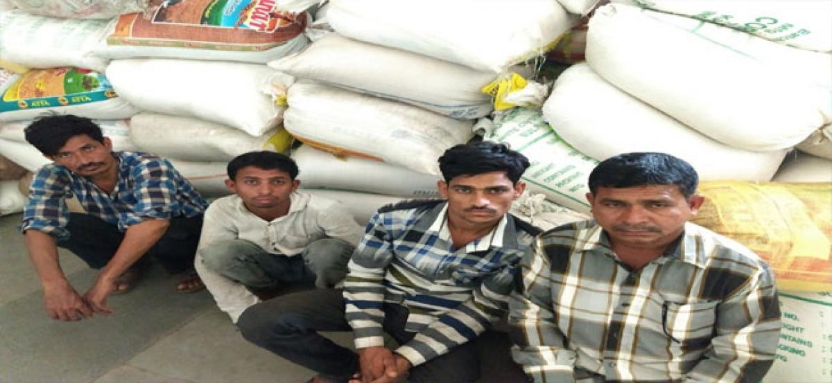 4 held for transporting PDS rice illegally
