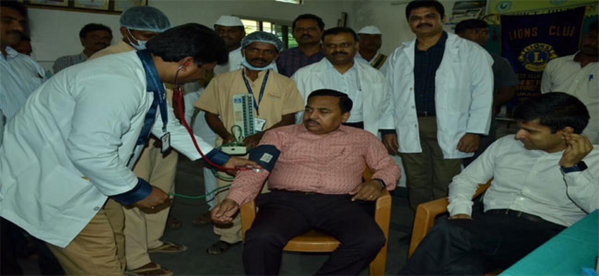 Free health camp for government employees held